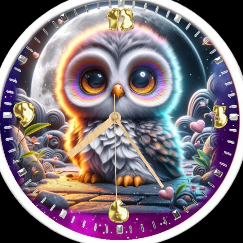 Owl clock - Picture 2 of 5